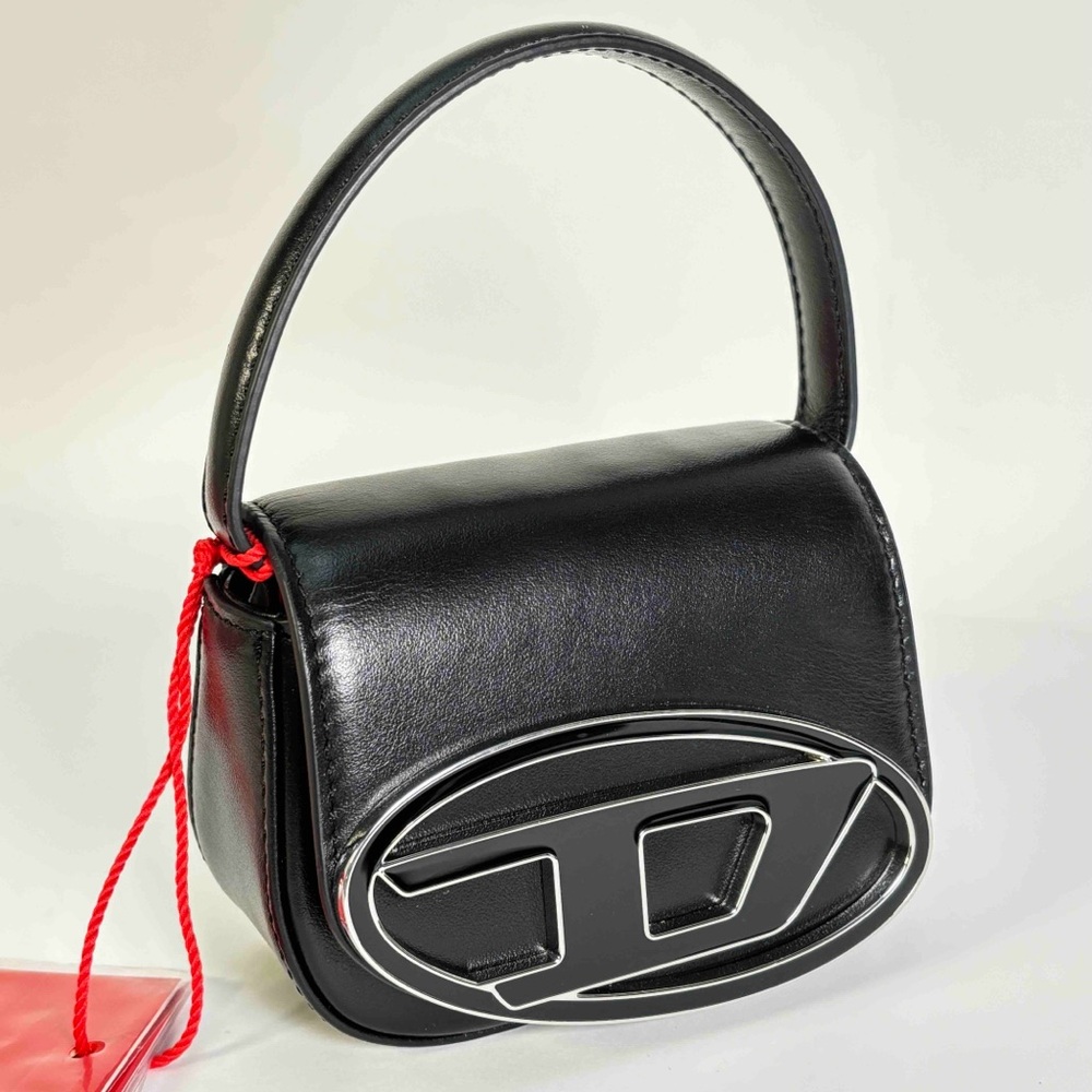 Diesel X08709 PR818 T8013 Mini Nappa Leather Shoulder Bag - Black